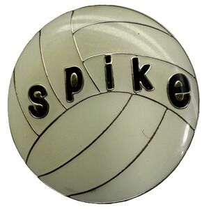 Purse Hook Keychain Key Holder  Spike Volleyball Charm‎ Silver Tone EUC